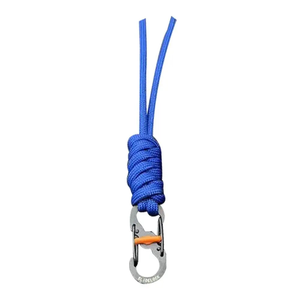 Handmade Snake Knot Paracord Keychain Outdoor Rock Climbing Camping Rescue Emergency Survival Rope Metal Key Chains Gifts