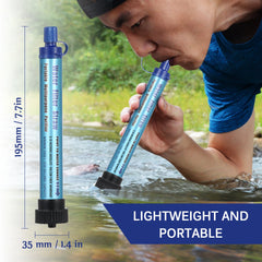 Outdoor Camping Water Filter Portable Hiking Personal Water Purifier Filtration System Hunting Water Purifying Emergency Device