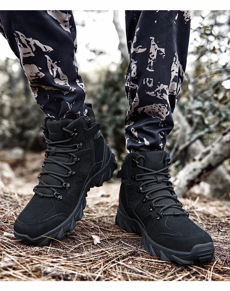 Tactics Combat Training Boots Male Outdoors Camping Anti-wear Rapid Response Hiking Shoes Fishing Hunting Sneakers Men