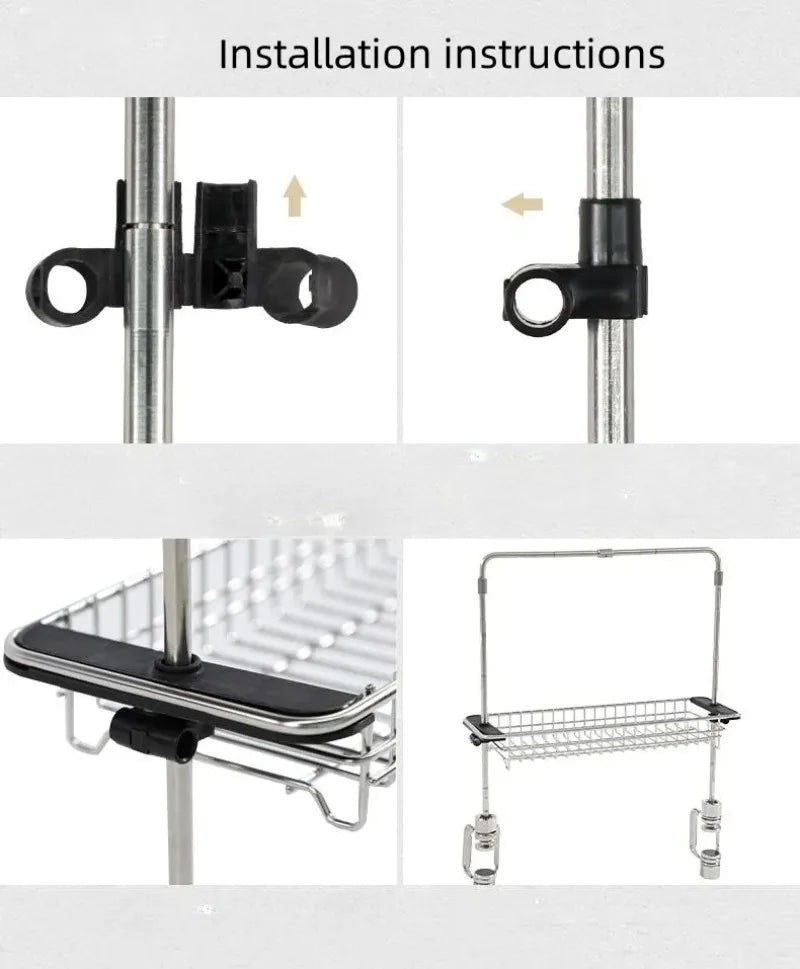 Outdoor IGT Table Portable Expandable Desktop Frame Camping Light Pole Stand Stainless Steel Desktop IGT Hike Accessories