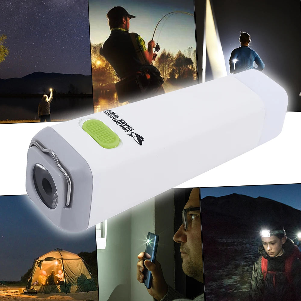 Portable Mini Torch Light USB Power Bank 2 In 1 Waterproof Ultra Bright Flashlight USB Rechargeable Outdoor Camping Lamp Lantern