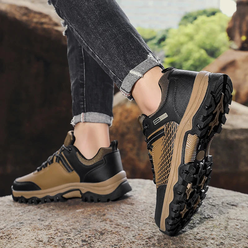 2023 Hiking Shoes For Men Waterproof PU Leather Man Sneakers Light Non-Slip Casual Climbing Trekking Shoe Outdoor Training Sport