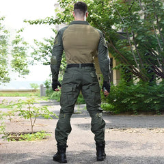 CP Uniform Airsoft Work Men Clothing Tactical Combat Camouflage Shirts Multi Pockets Cargo Paintball Pants Climbing Suits