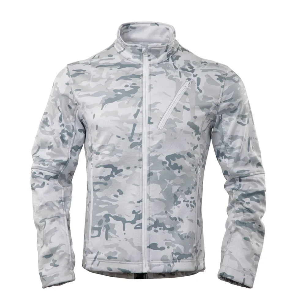 Winter Fleece Tactical Jackets Men Military Shark Skin Soft Shell Cargo Windbreakers Outdoor Windproof Waterproof Bomber Coats