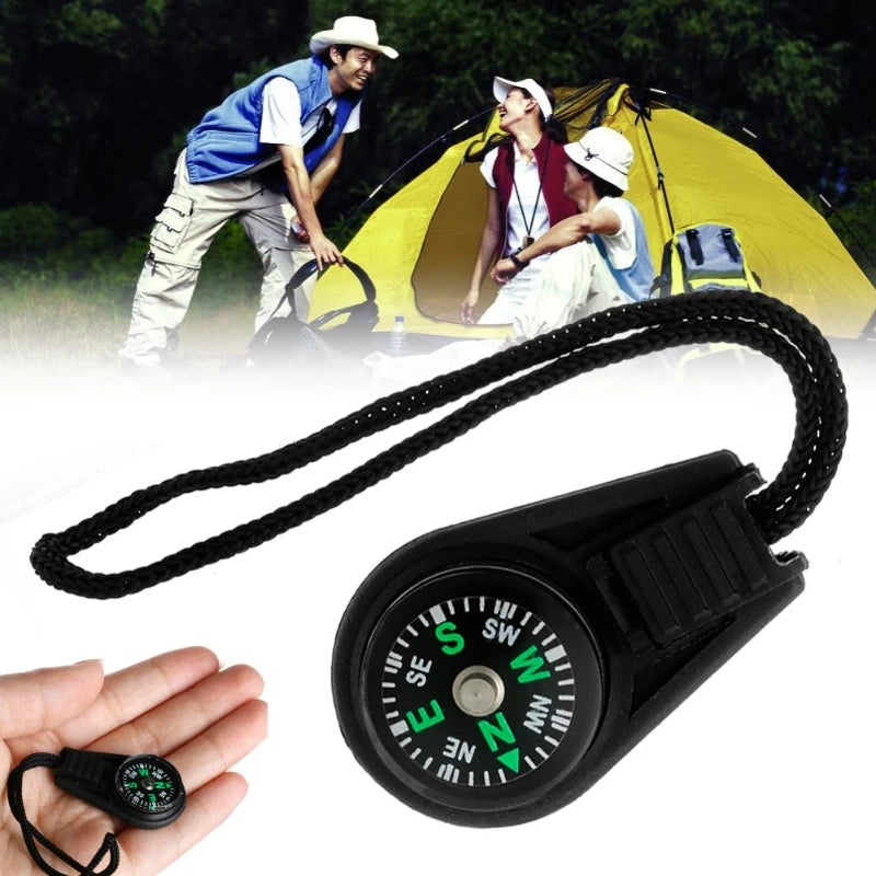 Outdoor Camping Hiking Mini Compass Navigator Portable Keychain Survival Tool