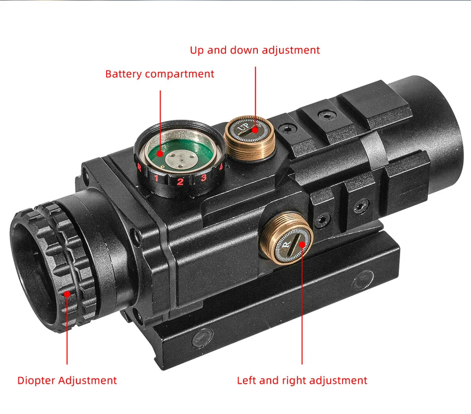 Diana 3X32 Red Dot Green Light Hunting Rifle Collimator Sight Tactical Optical Rifle Scope Spotting Scope for 20mm Rifle Hunting