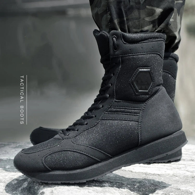 Ultralight Military Combat Boots Mens Black Work Shoe Outdoor Run Desert Hiking Shoes Army Training Tactical Boots Male Sneakers