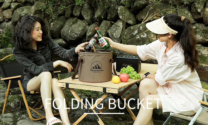 Durable Multi-functional Portable Waterproof Collapsible Sink Bucket Travel Basin Camping Hiking Tools Storage Bucket 10L/20L