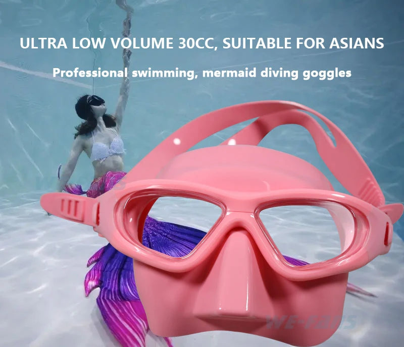 Free Diving Masks Low Volume Diving Mask And Snorkels Goggles Glasses Diving Swimming Easy Breath Tube Set Scuba Mask Equipment