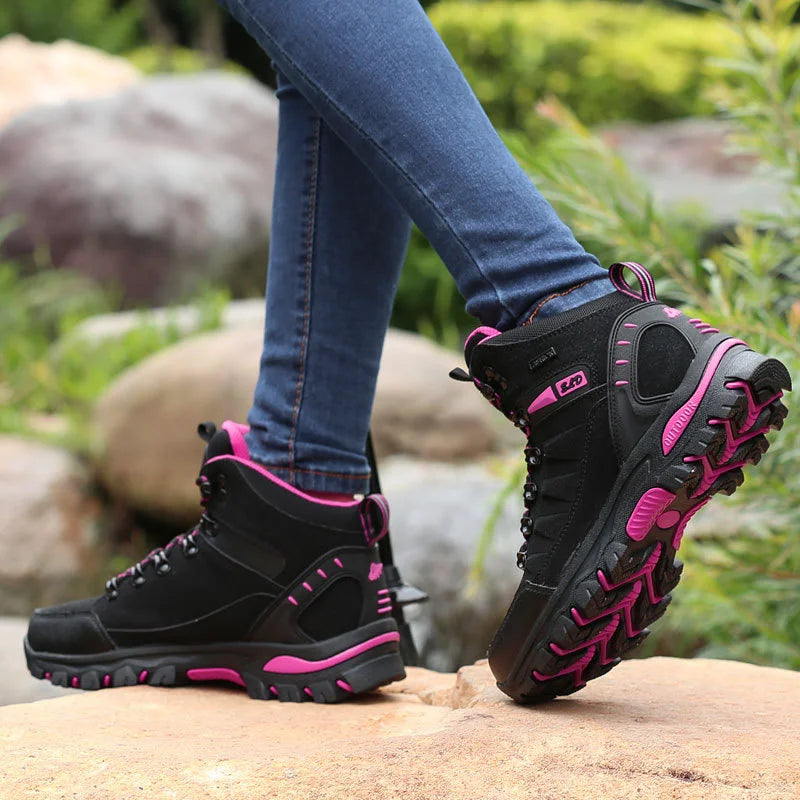 2023 Women Boots Waterproof Winter Shoes Hiking Shoes Women High gang Shoes Non-slip Sneakers Shoes For Adult Work Shoes Mujer