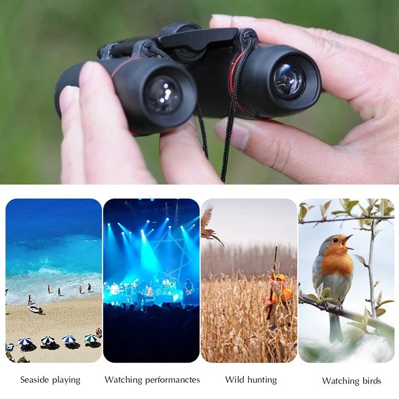 30x60 HD Professional Binoculars Highs Definition Power Foldable Telescope Trips Child Outdoor Bird Watching Camping Props Gift