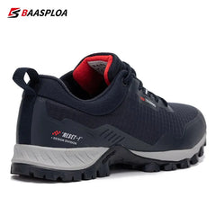 Baasploa New Men Anti-Skid Wear Resistant Hiking Shoes Fashion Waterproof Outdoor Travel Shoes Sneaker Comfortable Male Shoes