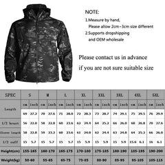 Outdoor Jacket Soft Shell Jackets Tactical Jackets Windproof Waterproof Men Soft Fleece Jackets Mens Hooded Coat Hunting Clothes