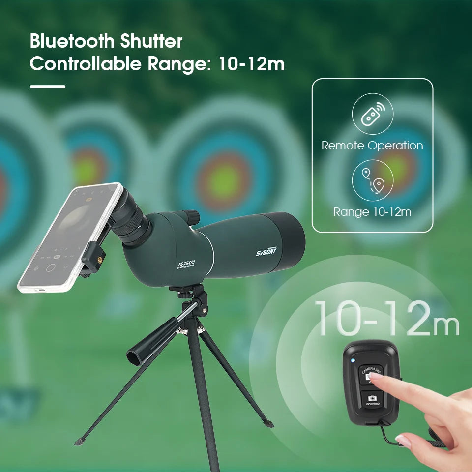 SVBONYSV28PLUS 25-75x70 Spotting Scopes With Tripod,Waterproof,Range Shooting Scope, For Target Shooting,Bird Watching