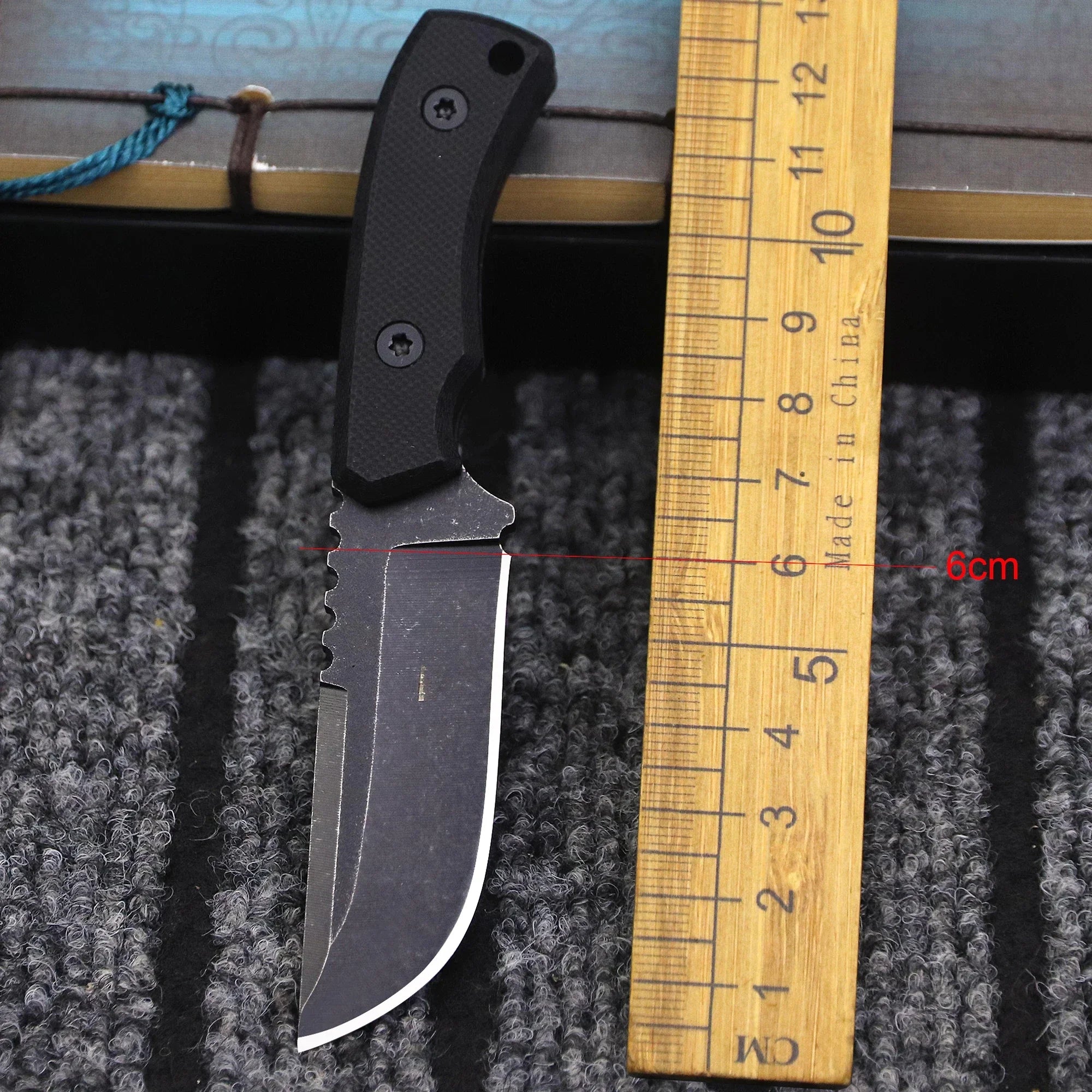 2024 NEW（ Full- Tang） Mini portable multi-purpose outdoor Straight Knife +K sheath, Jungle camping EDC tool knife