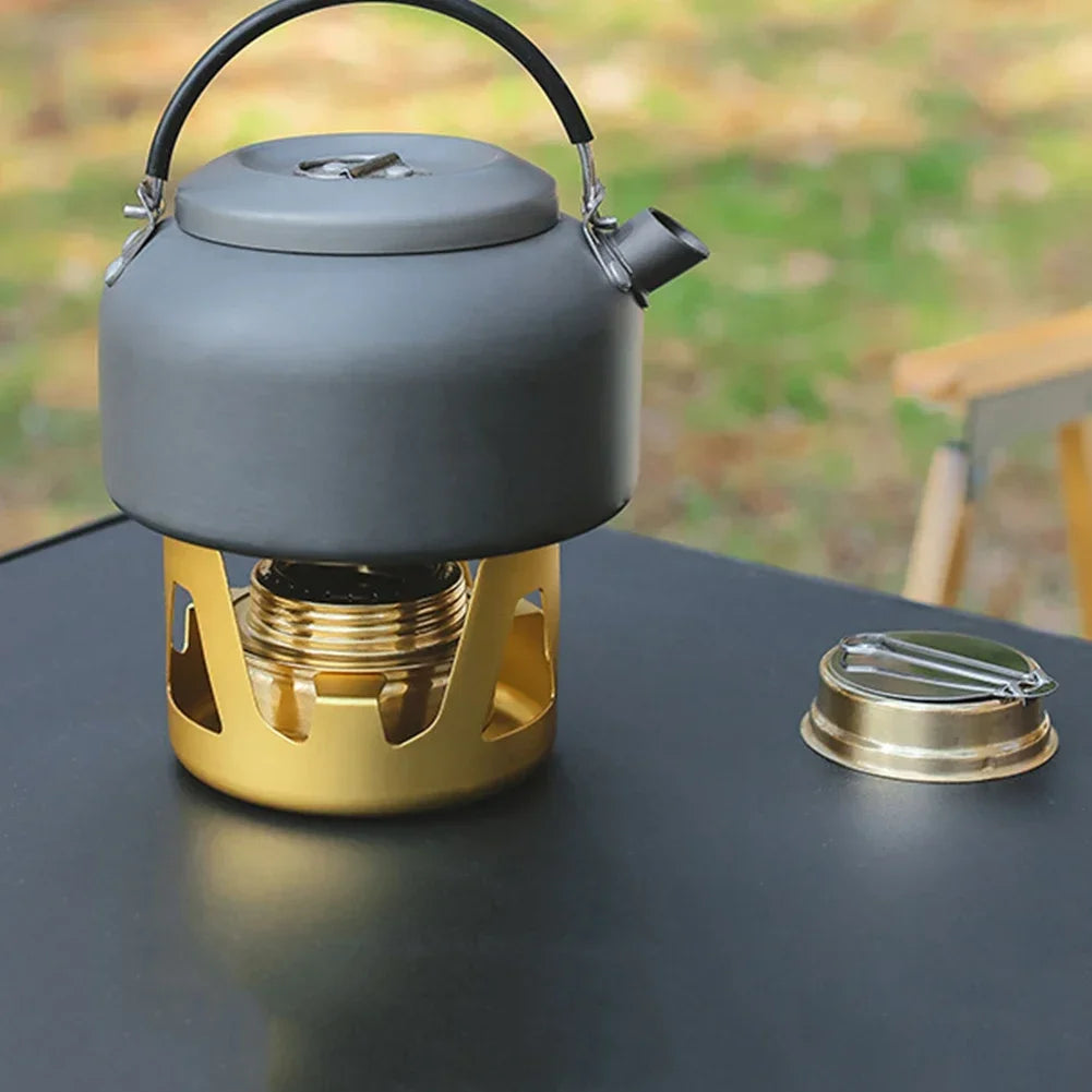 Portable Mini Alcohol Stove Burner Adjustable Firepower Gasoline Stove Aluminum Alloy Bracket Ultralight Brass Camping Stoves