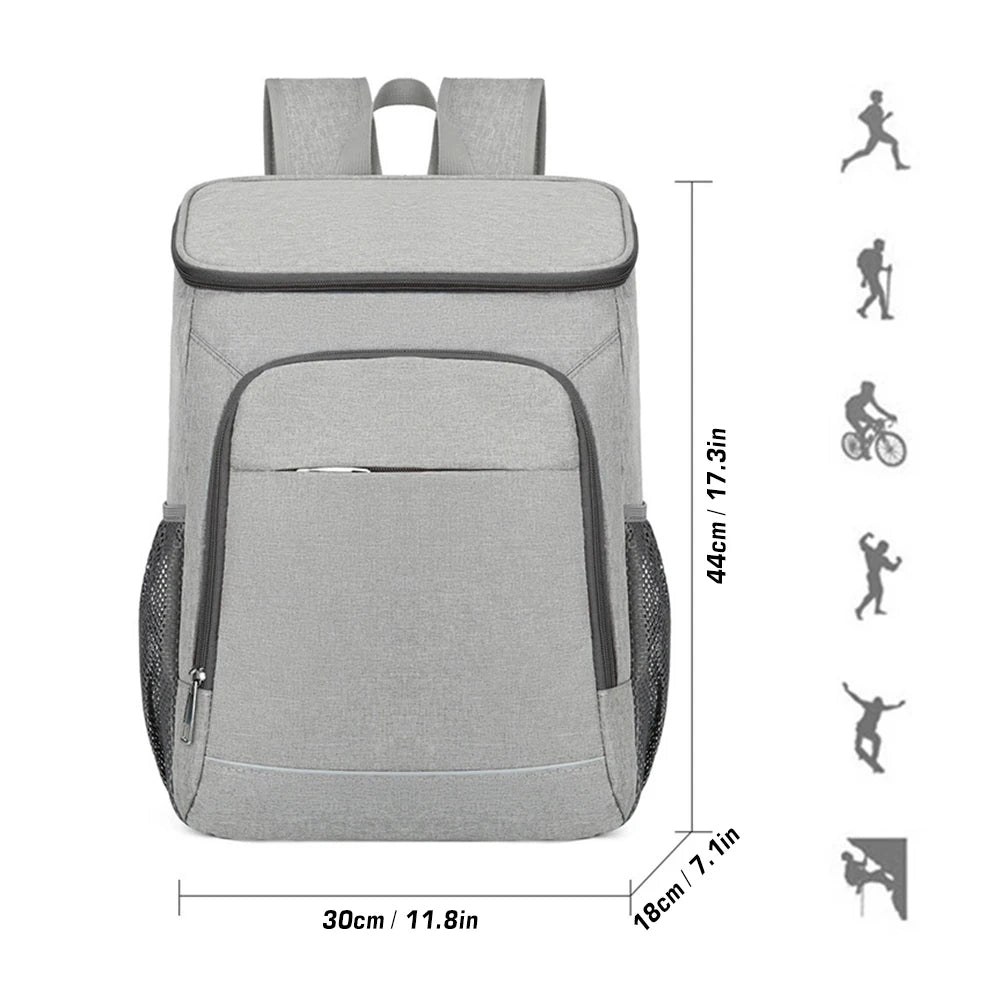 30L Cooler Backpack Leakproof Insulated Lunch Bag for Outdoor Camping Hiking Picnics Beach