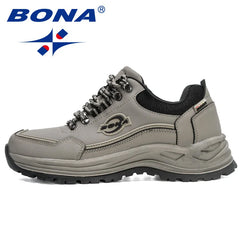 BONA 2022 New Designers Wear Resistant Outdoor Hiking Shoes Men Breathable Climbing Sneakers Man Trekking Hunting Footwear Comfy