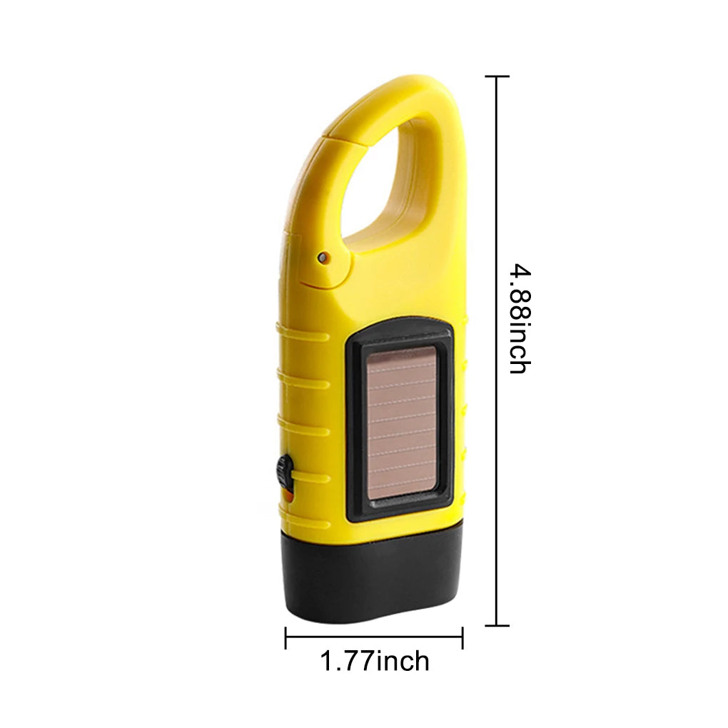 LED Flashlight Portable Hand Crank Dynamo Torch Lantern Professional Solar Power Tent Light for Outdoor Camping Mountaineering