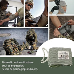 RHINO RESCUE 4/6" Israeli Style Emergency Bandage, Trauma Wound Dressing, Combat Tactical First Aid Kit IFAK Supplies