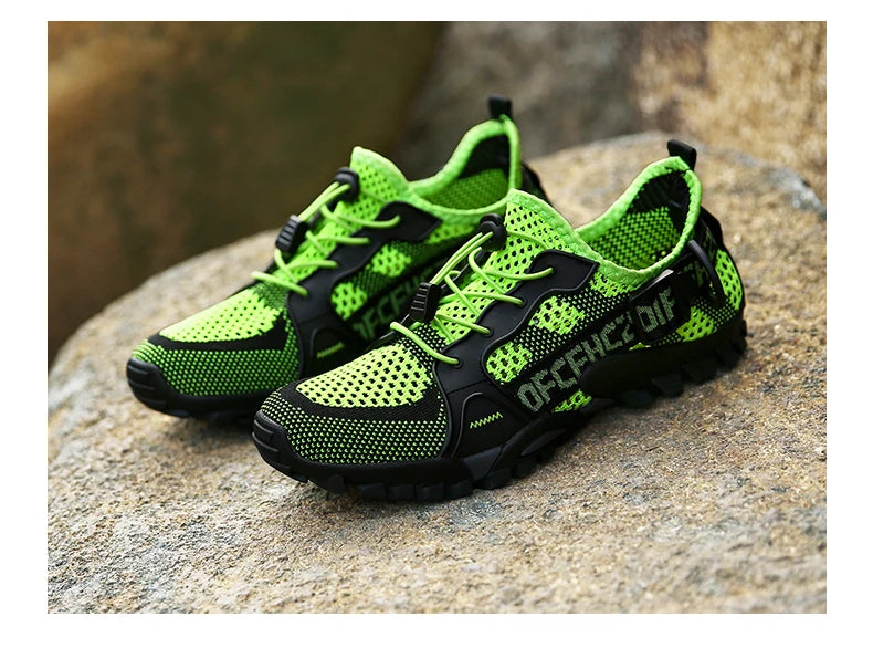 2023 Summer Men Women Trekking Hiking Shoes Summer Mesh Breathable Men Sneakers Outdoor Trail Climbing Sports Shoes Size 36-47