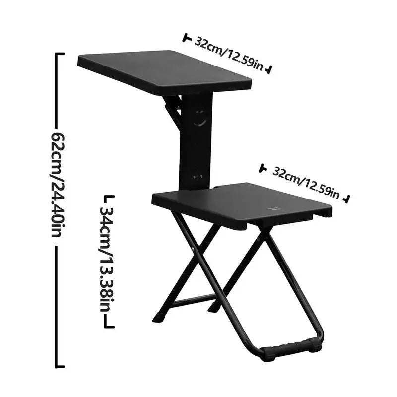 camping Folding chair with writing table Portable Small stool outdoor Collapsible Seat Low Relax Chair Beach camping accessories