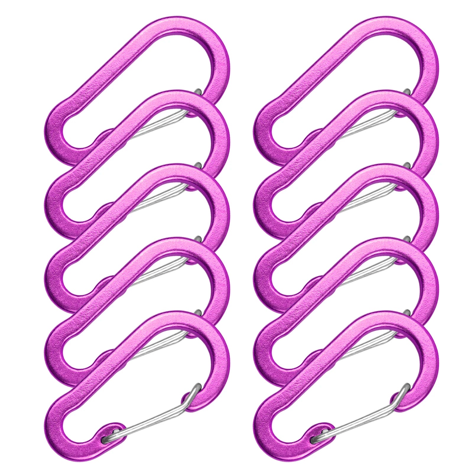 10 Pack / 5 Pack Carabiner Clips Mini Aluminum Alloy Keychain Carabiner Clip D Rings for Camping Hiking Fishing Backpacking