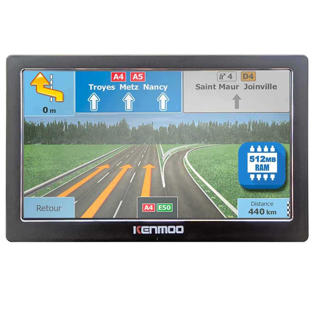 7 Inch HD GPS Portable Navigation 512M RAM 2024 Maps for Europe Russia Car TRUCK CAMPING Caravan Navigator  Free Lifetime Update