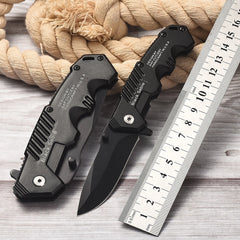 Multi Functional High Hardness Defensive Folding Knife Men's Self-defense Survival Tool Knife Outdoor Camping EDC Survival Knife