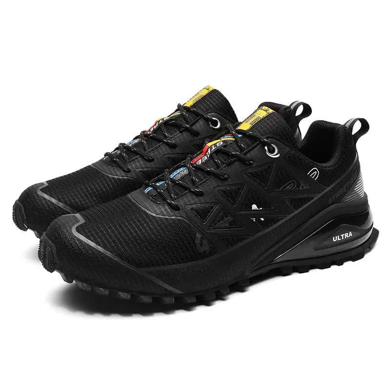 HIKEUP Solomon Series High-Quality Outdoor Hiking Shoes Trekking Sport Large Size Men Sneaker Women Leather Shoes