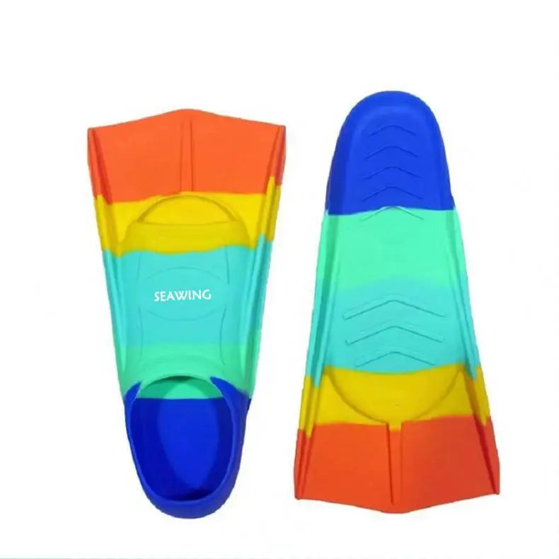 18 Color Professional Snorkeling Diving Swimming Fins Paddle Silicone Short Children Men Women Flippers Scuba Equipment for Kids