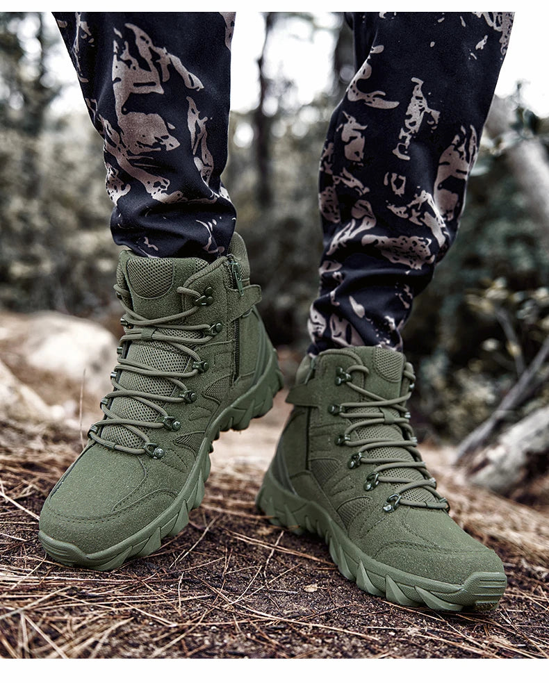 Tactics Combat Training Boots Male Outdoors Camping Anti-wear Rapid Response Hiking Shoes Fishing Hunting Sneakers Men