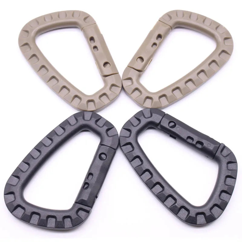 5pcs 8.5cm Backpack Buckle Fast Carabiner Plastic Hook D Shape Mosqueton EDC Gear For Outdoor Camping