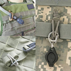 5Pcs Molle Backpack Buckle Carabiner Clips Outdoor Nylon Camping Bag Hanger Hook Clamp EDC Carabiner Survival Gear Tools