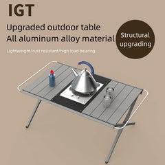 Camping Egg Roll Table Outdoor IGT Table Lightweight Tactical Table Multifunctional Picnic Dinner Desk Portable Folding Table