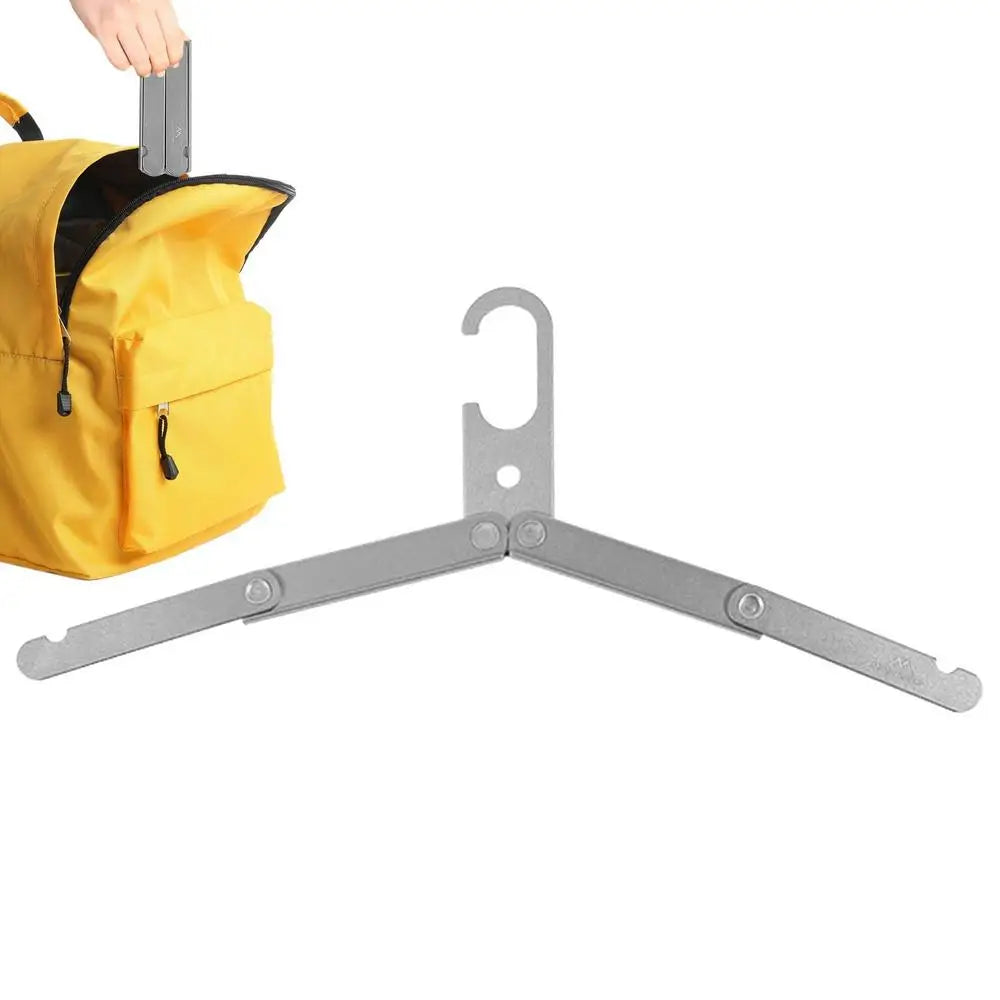 Camping Folding Clothes Hanger Aluminum Alloy Coat Hangers Portable Drying Rack Space-saving Easy Storage Coat Stand For Camping