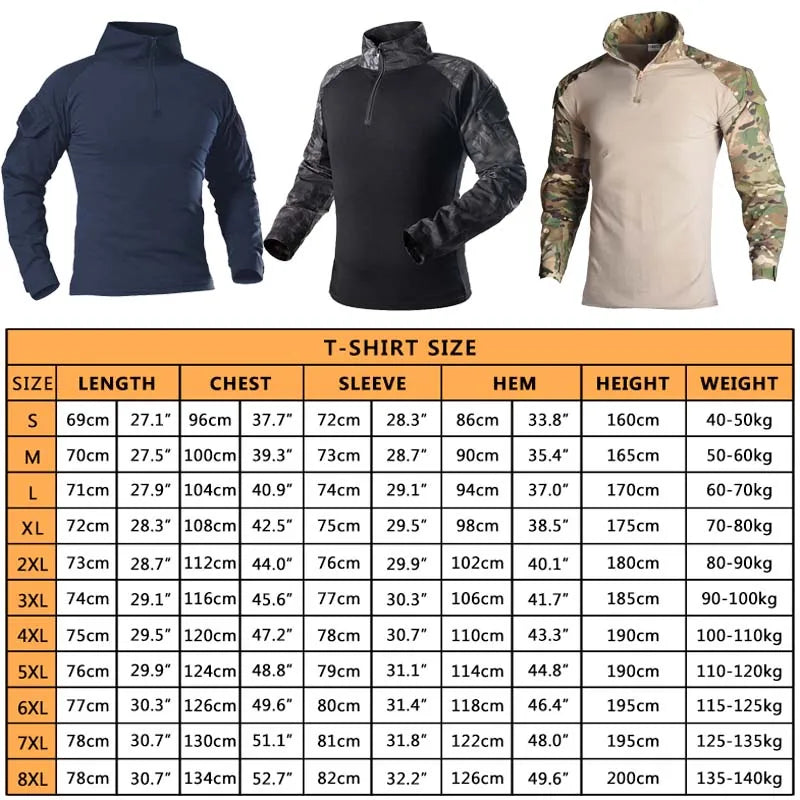 HAN WILD Camping Tactical Shirt Sport Shirts for Men Softair Combat Long Sleeve Elastic Climbing Clothing Tops Hiking Clothes