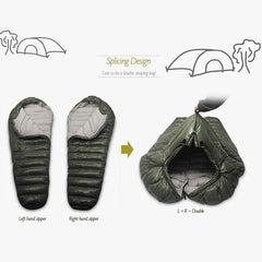 Kamperbox Cold Temperature Winter Sleeping Bag Down Sleeping Bag Winter Camping Sleeping Bag Double