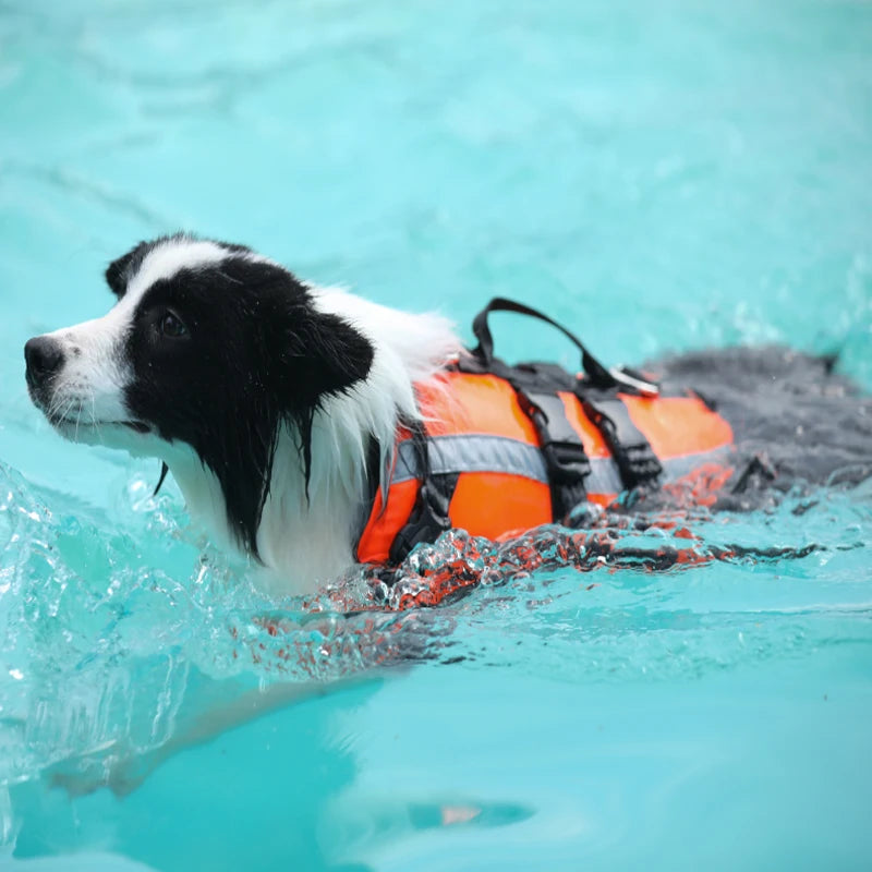 Dogs Life Jacket Ripstop Safety Dog Swimming Vest Superior Buoyancy Dogs Jacket With Rescue Handle Pet Dog Life-Saving Clothes