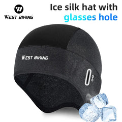 WEST BIKING Cool Mesh Cycling Caps For Men Anti-UV Running Mountaineering Summer Beanie Motorcycle MTB Bike Hat Under Helmet