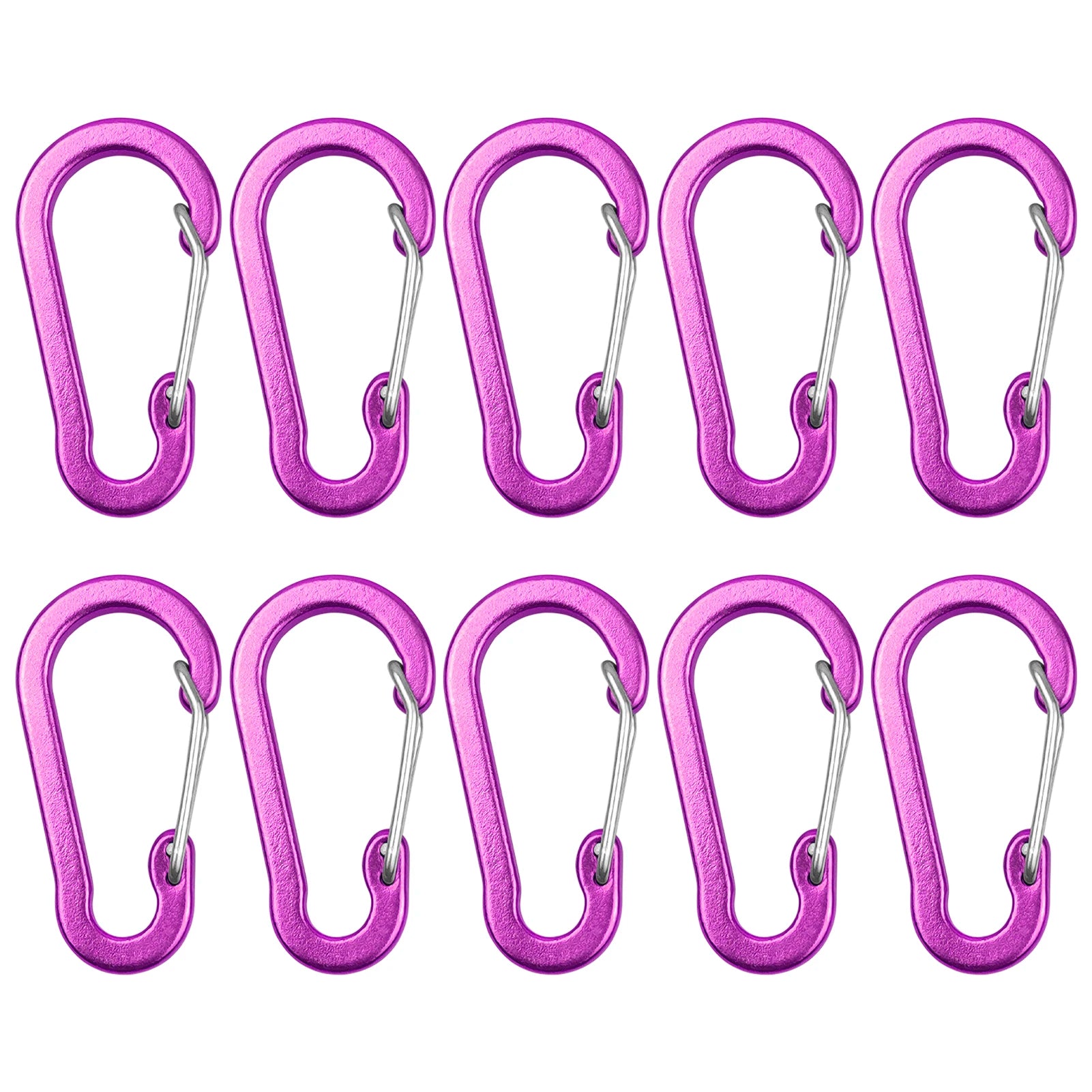 10 Pack / 5 Pack Carabiner Clips Mini Aluminum Alloy Keychain Carabiner Clip D Rings for Camping Hiking Fishing Backpacking