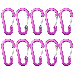 10 Pack / 5 Pack Carabiner Clips Mini Aluminum Alloy Keychain Carabiner Clip D Rings for Camping Hiking Fishing Backpacking