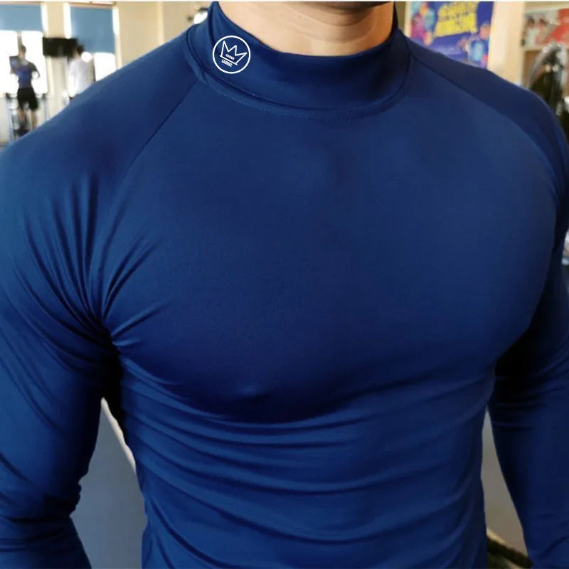 Fitness T-shirt Men Long Sleeve Training Shirts Running Compression Skinny Tops Muscle Workout Clothing