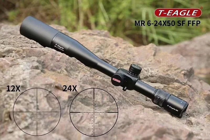 T-Eagle Optics MR6-24X50 SF FFP First Focus PlaneTactical Riflescope Spotting  Rifle Scope Hunting Collimator Air Gun Sight