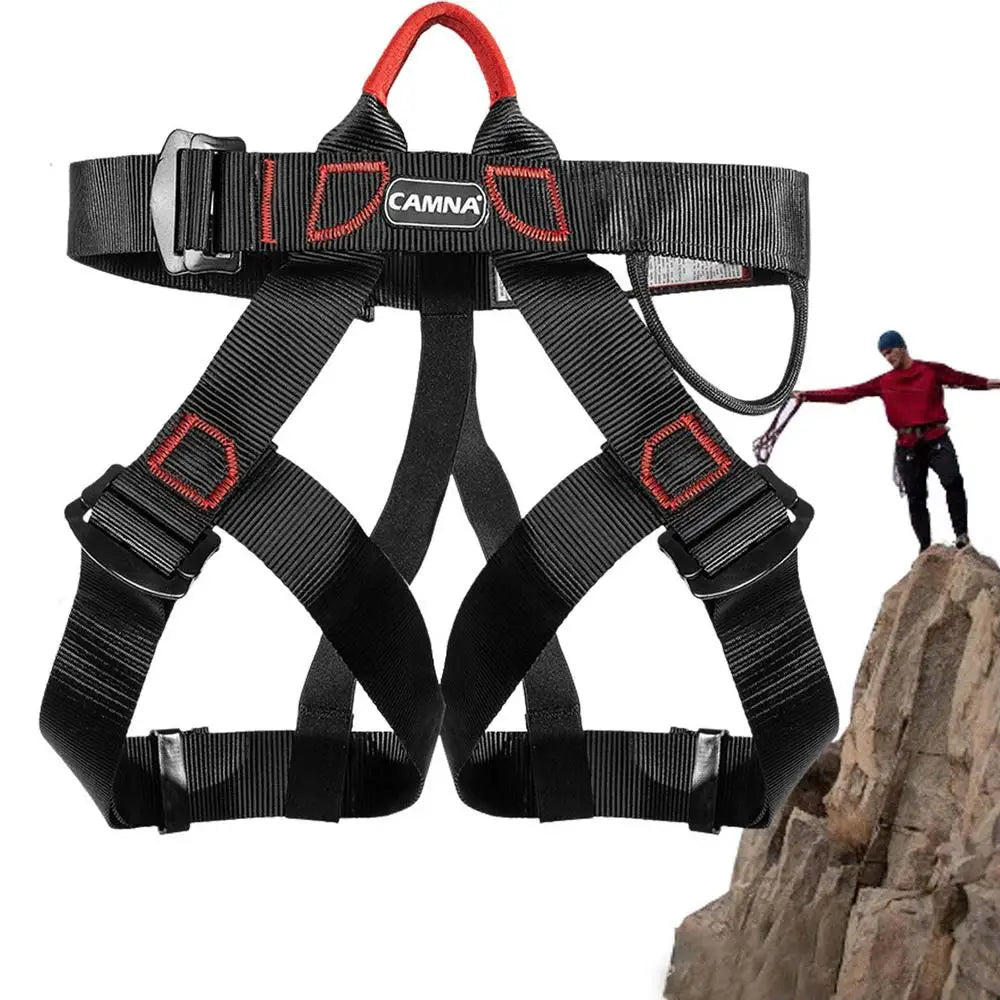 Half Body Climbing Harness Waist Safety Harness for Mountaineering Rock Climbing Thickened Wide Rappelling Tree Climbing Strap