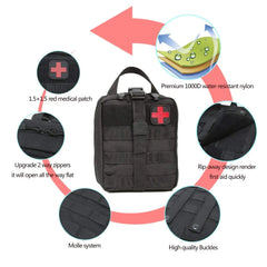 Outdoor Waist Pack Camping Climbing Bag Black Emergency Case Outdoor Water First Aid Kits Travel Oxford Cloth