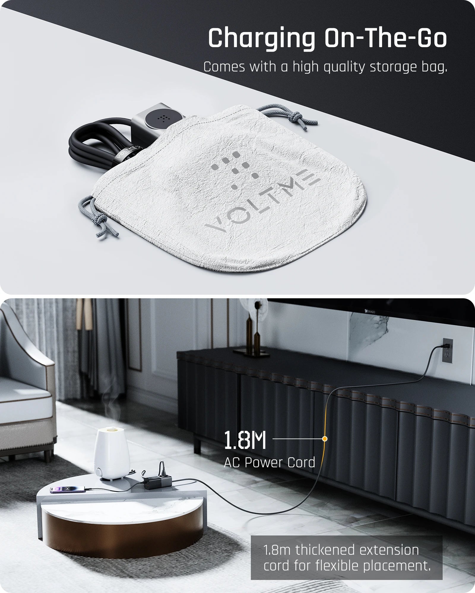 VOLTME 75W Charging Station USB C Charger Portable Power Strip for iphone 15 GaN Desktop Charger Super Fast Charging For Samsung