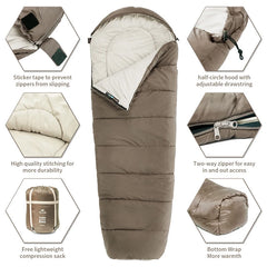 Naturehike Sleeping Bag MJ300 -1℃ Lightweight MJ600 -12℃ Mummy Sleeping Bag Outdoor Camping Cotton Winter Warm Sleeping Bags