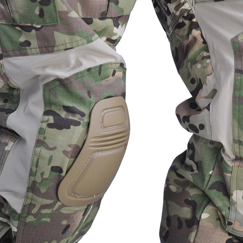 HAN WILD G3 Tactical Pants Camouflage Cargo Pants Work Clothing Combat Uniform Paintball Multi Pockets Pants Knee Pads Climb