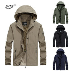 2024 Autumn Outdoor Waterproof Soft Shell Jacket Hunting Windbreaker Hiking Rainwater Camping Fishing Tactical Clothing For Men